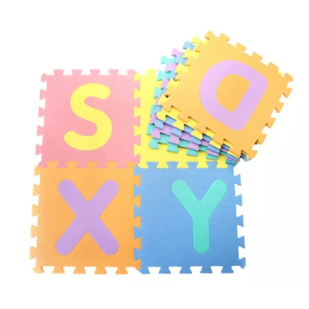 GENERICO - Colchoneta Niños Abecedario 10 Cuadros 30 Cms