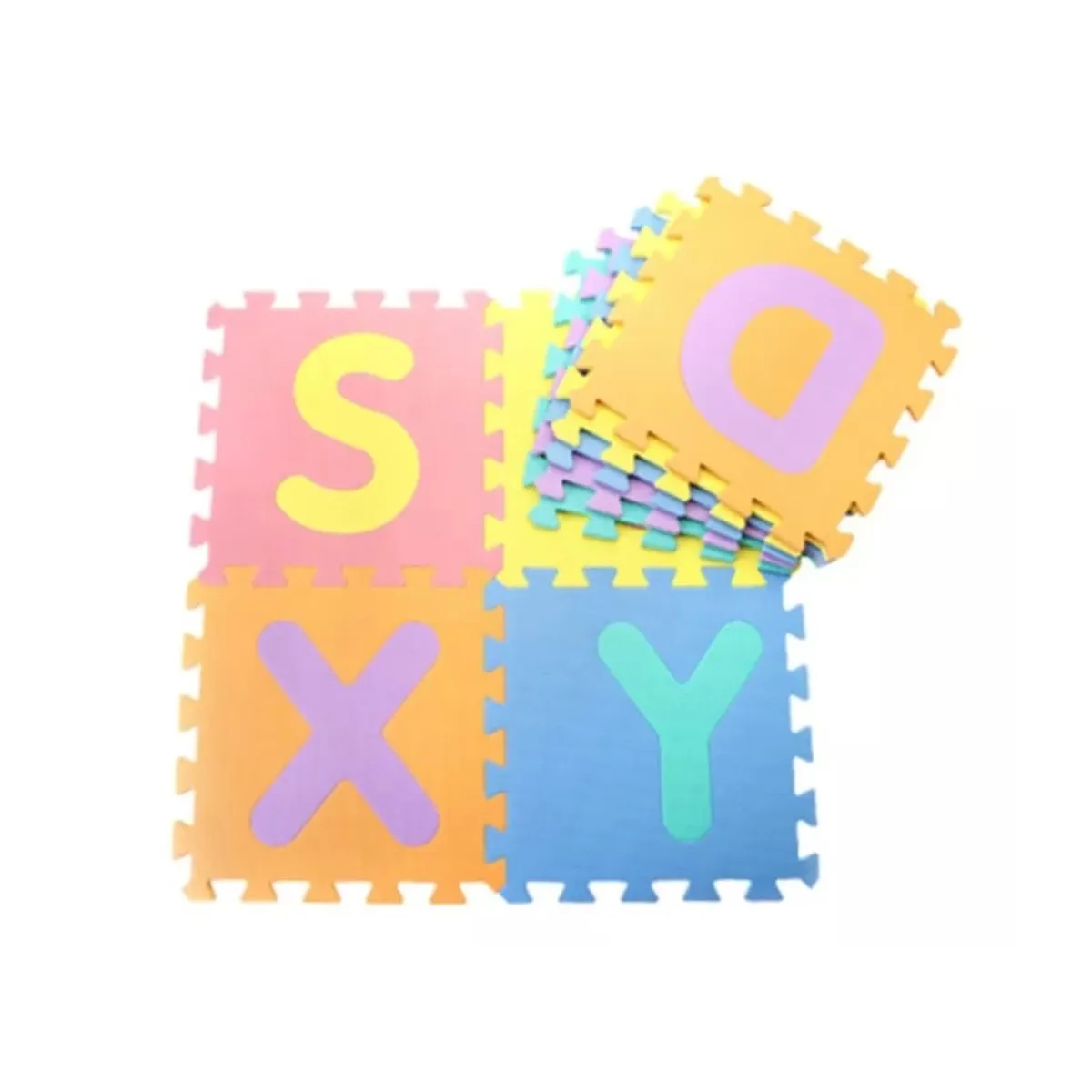 GENERICO - Colchoneta Niños Abecedario 10 Cuadros 30 Cms