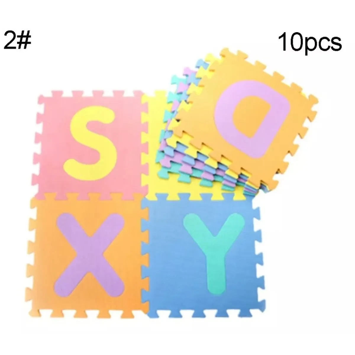 GENERICO - Colchoneta Niños Abecedario 10 Cuadros 30 Cms