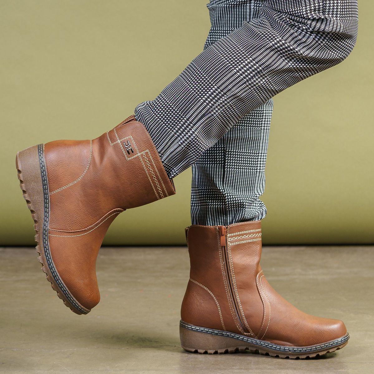 THUNDER BLUE - Botín Mujer Café Fiorella Thunder Blue