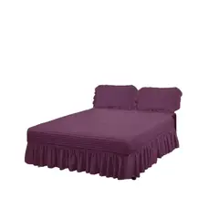 GENERICO - Faldón Turco Texturizado Para Cama 1.5 Plazas Acolchado Elasticada