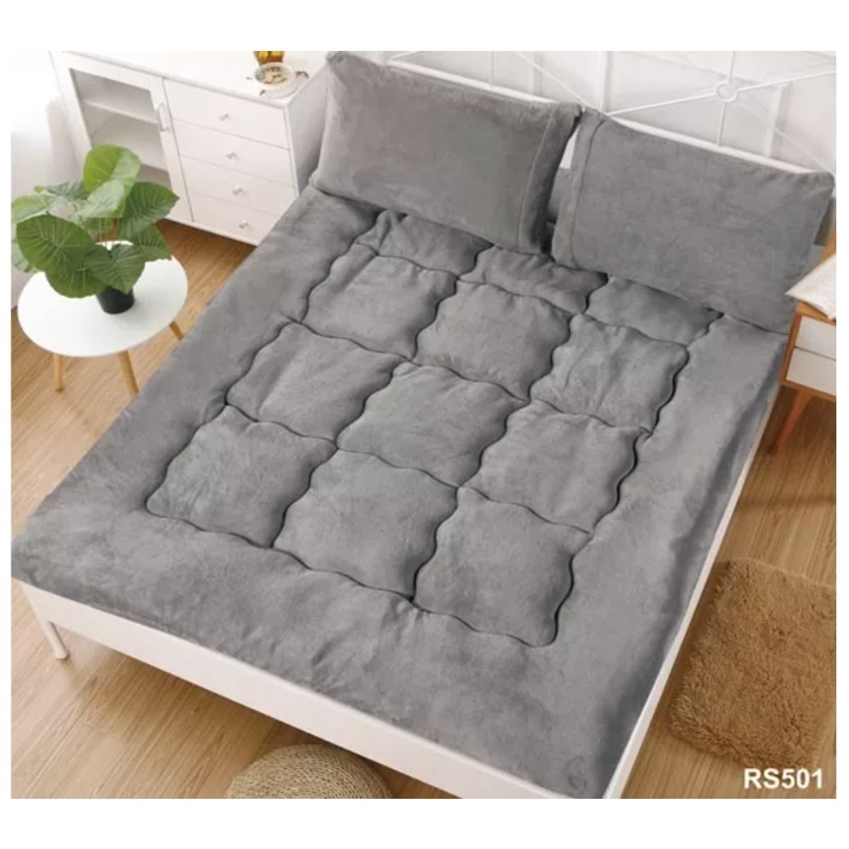 GENERICO - Cubre Colchón Ultra Acolchado Topper 2 Plaza