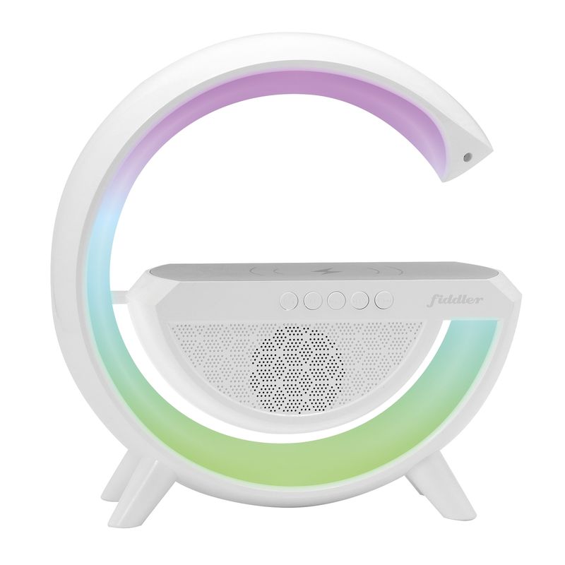 FIDDLER - Parlante G Bluetooth Luz RGB y Cargador QI Wireless iPhone