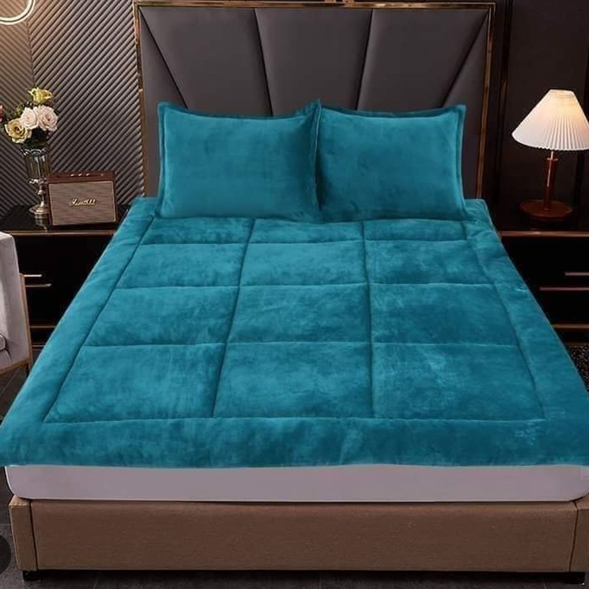 GENERICO - Cubre Colchon Acolchado Grueso Plaza Y Media