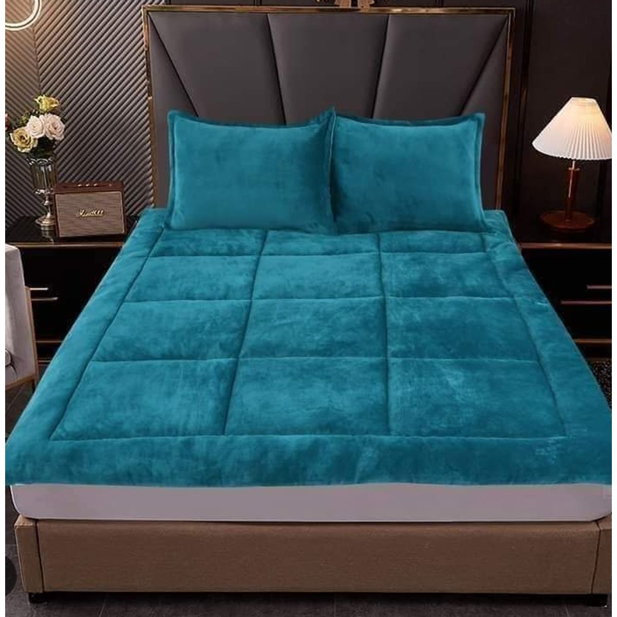 GENERICO - Cubre Colchon Acolchado Grueso Plaza Y Media