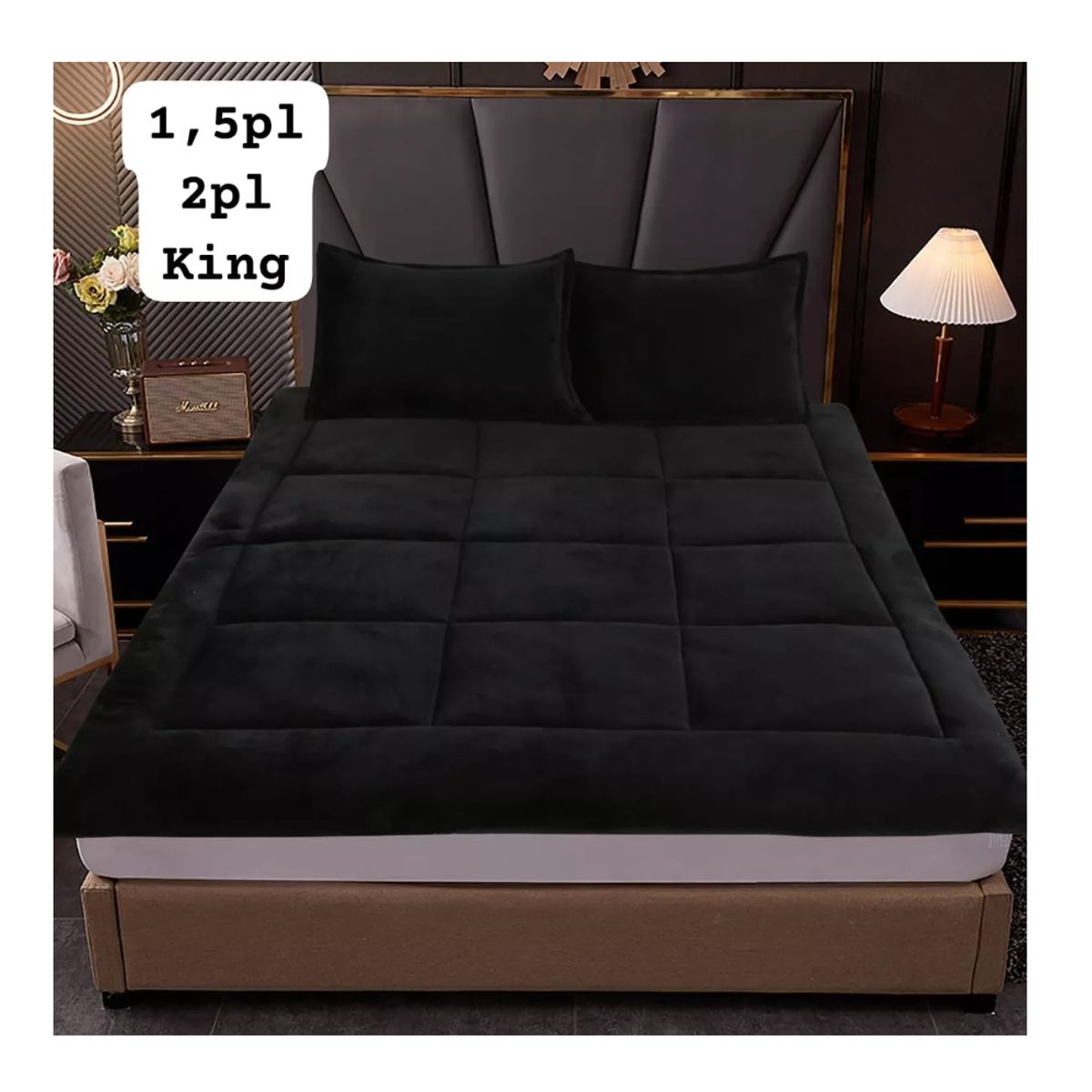 GENERICO - Cubrecolchon Ultra Acolchado Tipo Topper 1,5 Plz