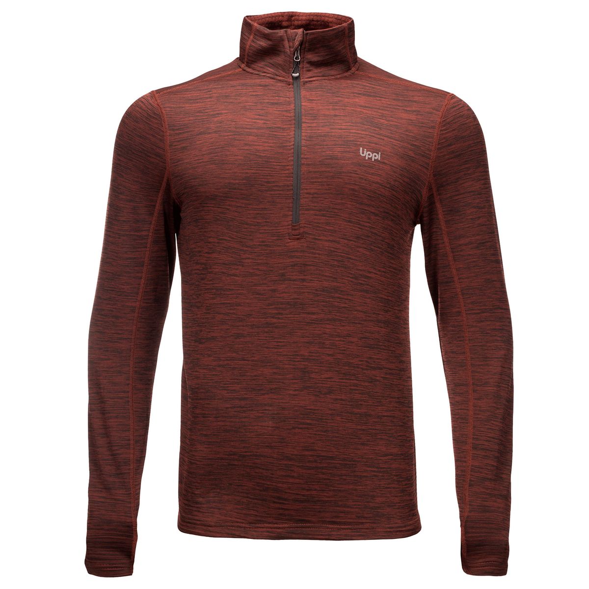 LIPPI - Poleron Hombre Just Move Nano-F 14 Zip Melange Vino Lippi