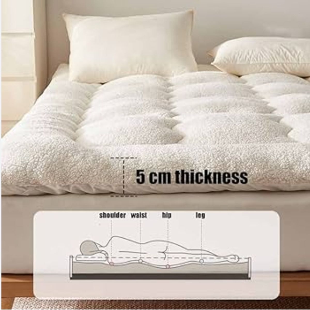 GENERICO - Cubrecolchon Ultra Acolchado Tipo Topper 1,5 Plz