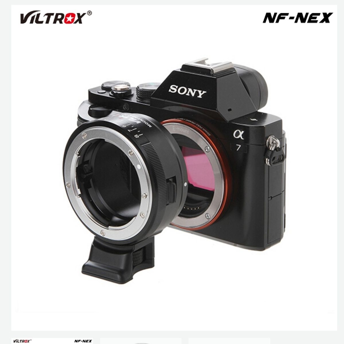 GENERICO - ADAPTADOR MONTURA VILTROX NF-NEX MANUAL LENTES NIKON EN CÁMARA SONY MONTURA E