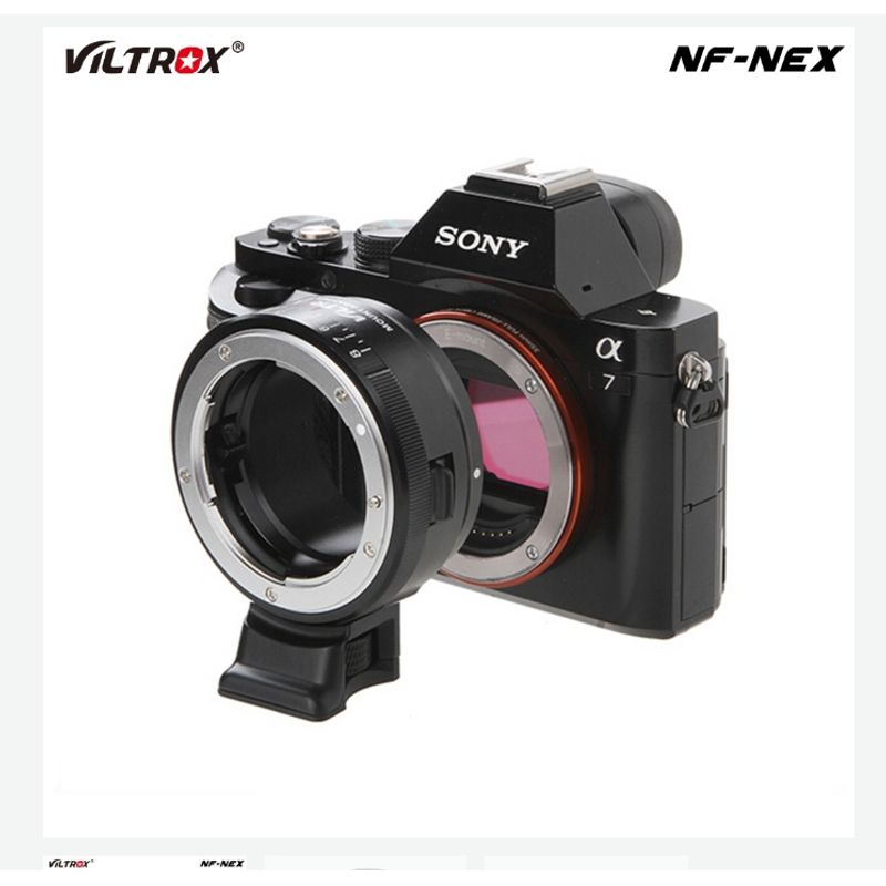 GENERICO - ADAPTADOR MONTURA VILTROX NF-NEX MANUAL LENTES NIKON EN CÁMARA SONY MONTURA E