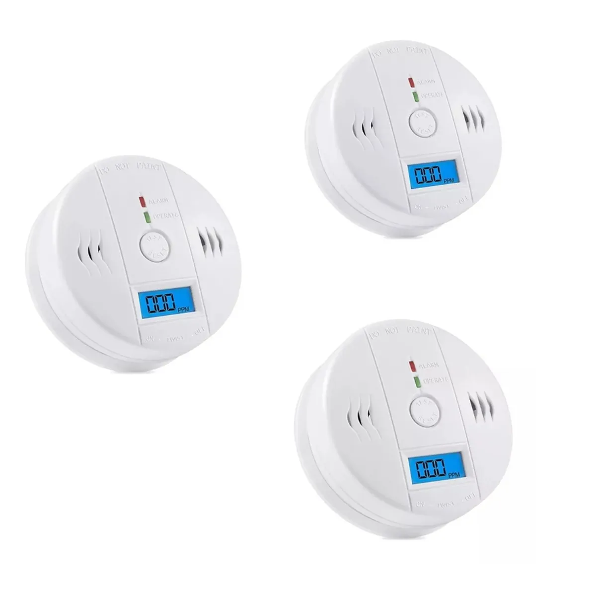 GENERICO - 3pcs Alarma Detector De Gas Y Humo Monoxido De Carbono
