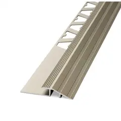 VERONA - Perfil RAMP Aluminio Niquel Mate para Piso Vinilico