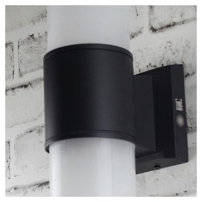 Imagen 2 del producto Apliqué LED Cilíndrico Doble Porta E-27 Negro Incluye Ampolleta Cálida