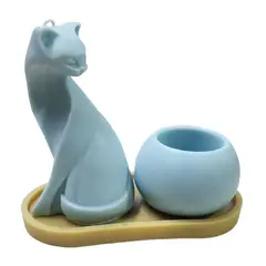 SCENTS CHILE - SET NILO, CELESTE, 1 VELA GATO 200GM+ 1 CUENCO 140GM+ BASE 25GM
