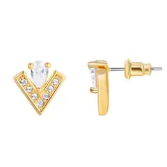 BLOOM CRYSTAL - Aros pegados Mini Vika Con Cristales Austriacos en oro