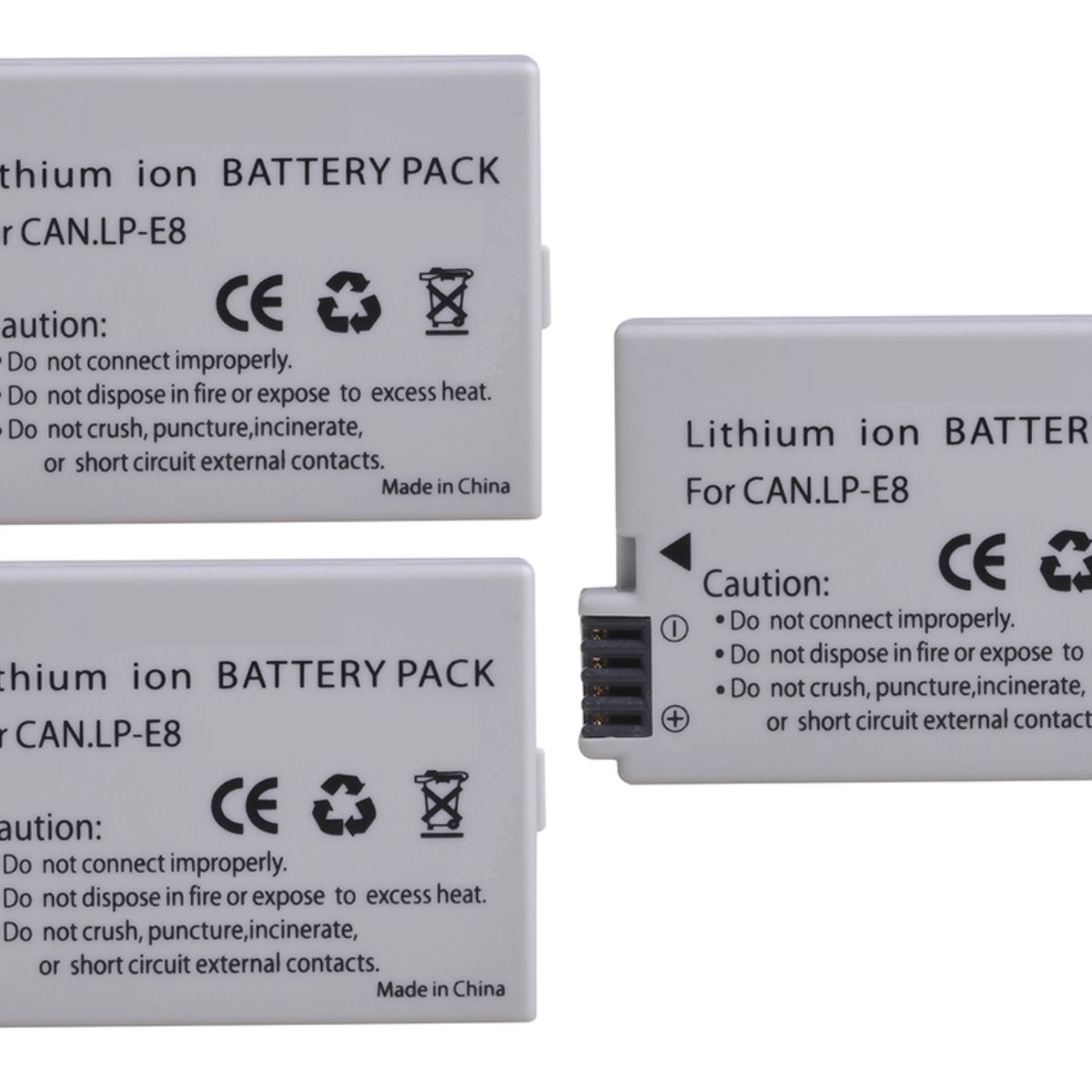 GENERICO - 3 BATERÍAS LP-E8 CANON ALTERNATIVA