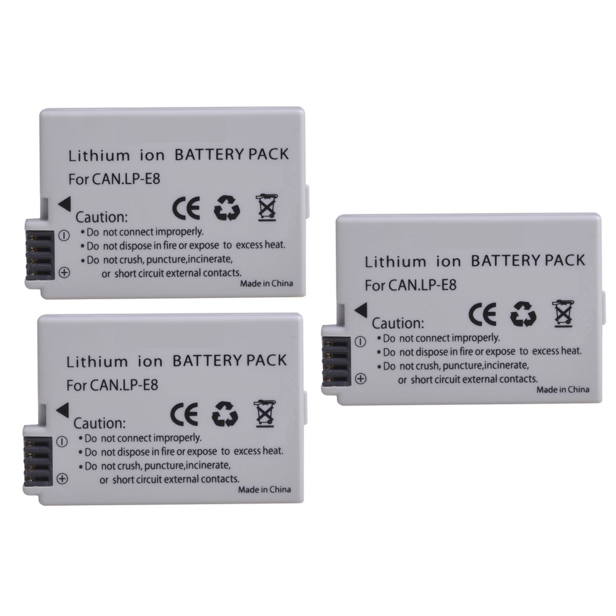 GENERICO - 3 BATERÍAS LP-E8 CANON ALTERNATIVA