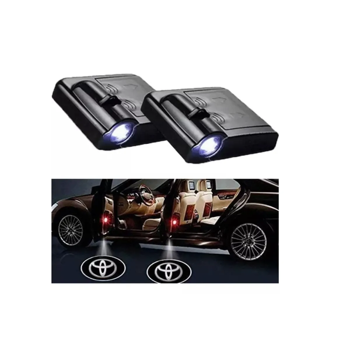 GENERICO - 2 Luz De Cortesia O Proyector Led Logo Para Puerta Toyota