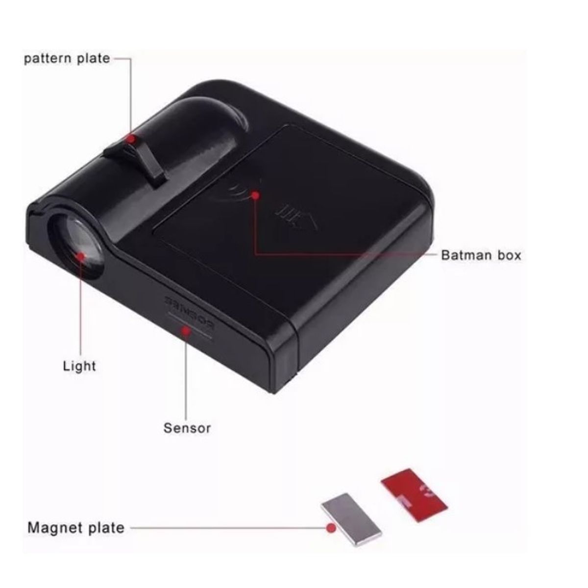 GENERICO - 2 Luz De Cortesia O Proyector Led Logo Para Puerta Chevrolet