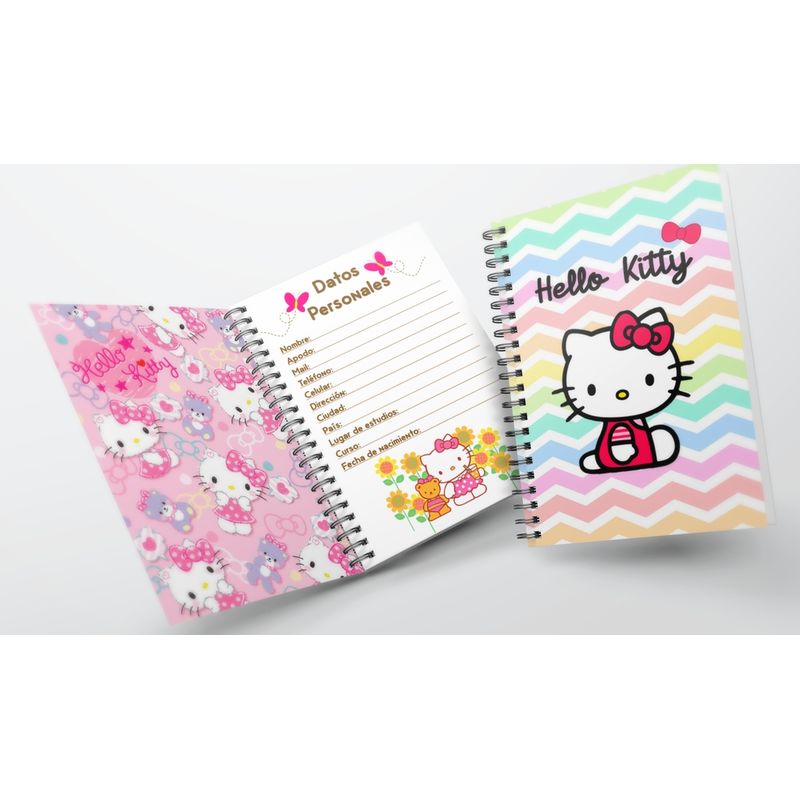 GENERICO - Libreta Hello Kitty Sanrio Arcoíris