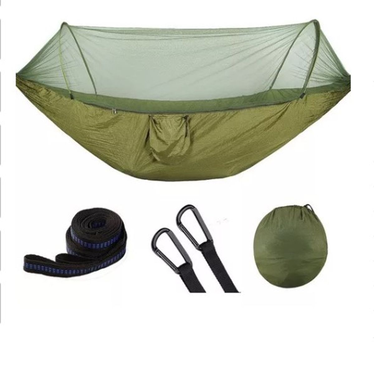 GENERICO - Hamaca Portatil De Camping Con Mosquitero Camuflaje