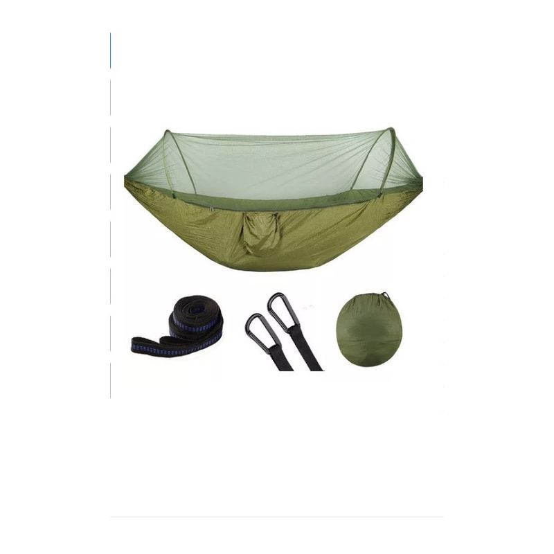 GENERICO - Hamaca Portatil De Camping Con Mosquitero Camuflaje