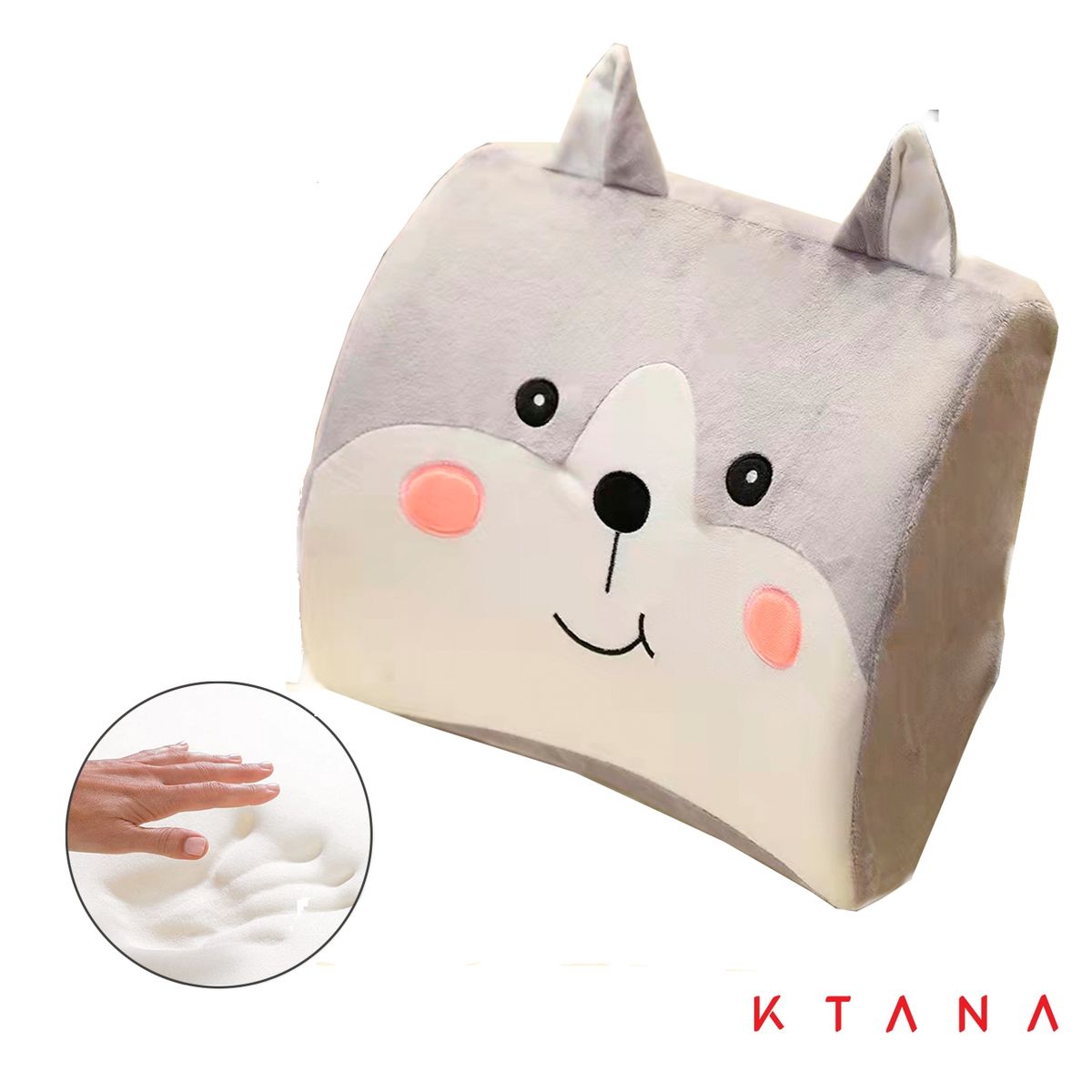 KTANA - Cojín lumbar Diseño Gris Ktana