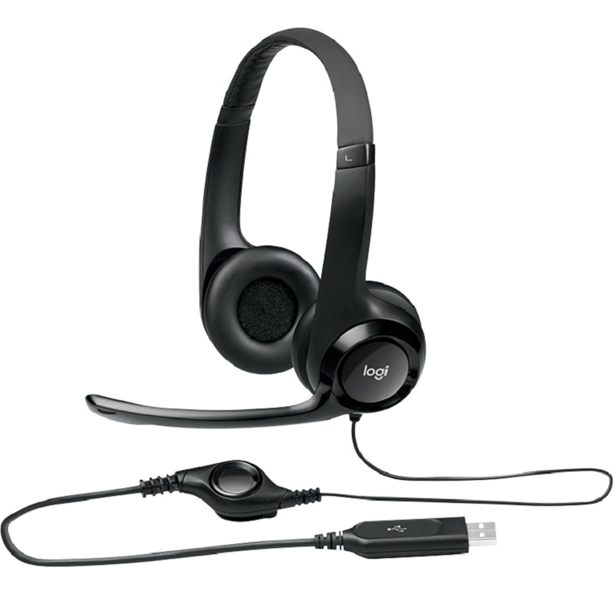 LOGITECH - Audifonos Logitech H390 con Microfono Alam. 1.9 Metros USB Negro