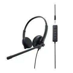 DELL - Audifonos WH1022 Alámbricos USB con Micrófono cable 1.5Mt Negro