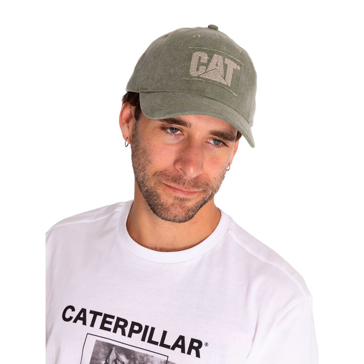 CAT - Jockey Hombre Logo Raw Edge Patch Verde CAT