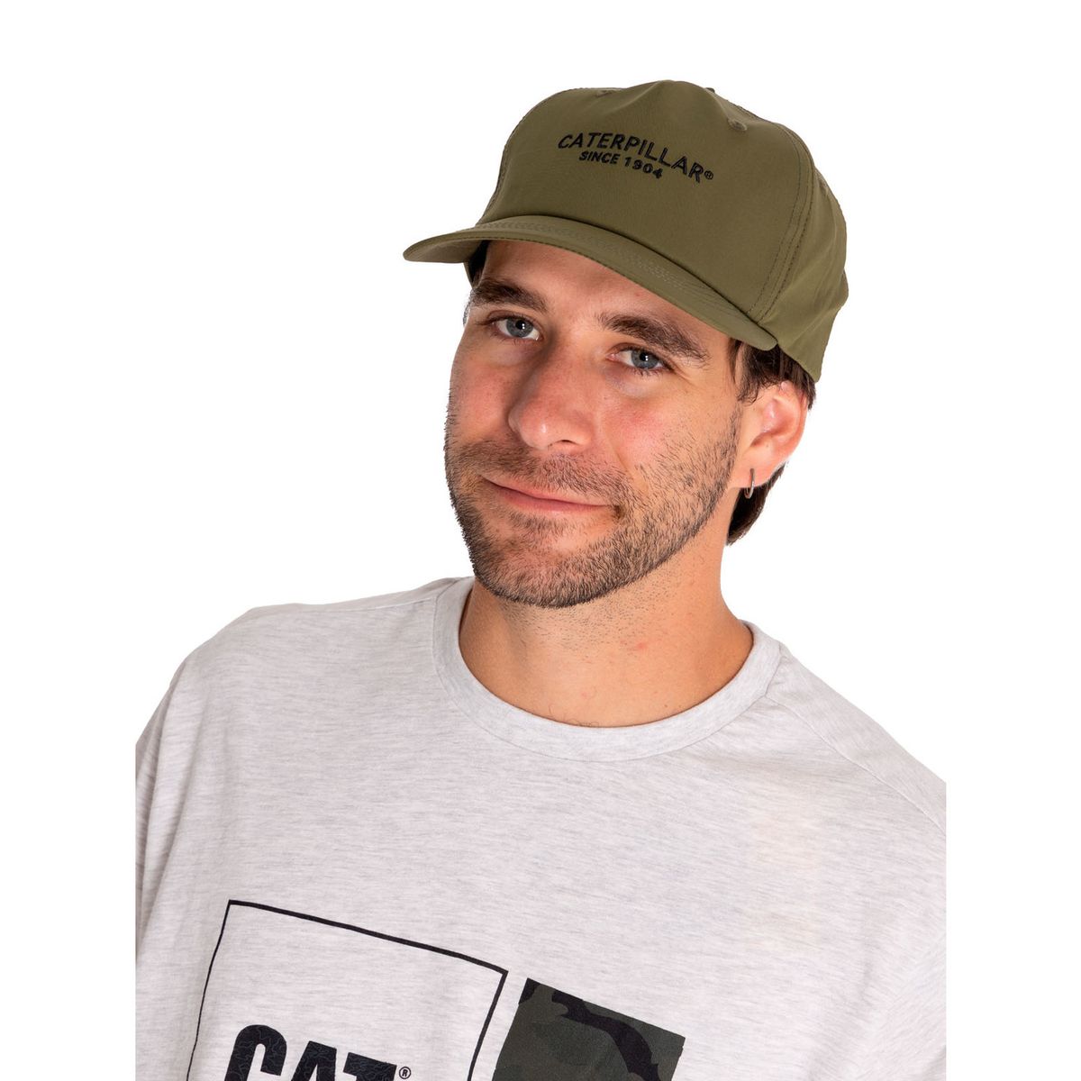 CAT - Jockey Hombre Unstructured 5-Panel Hat Verde CAT