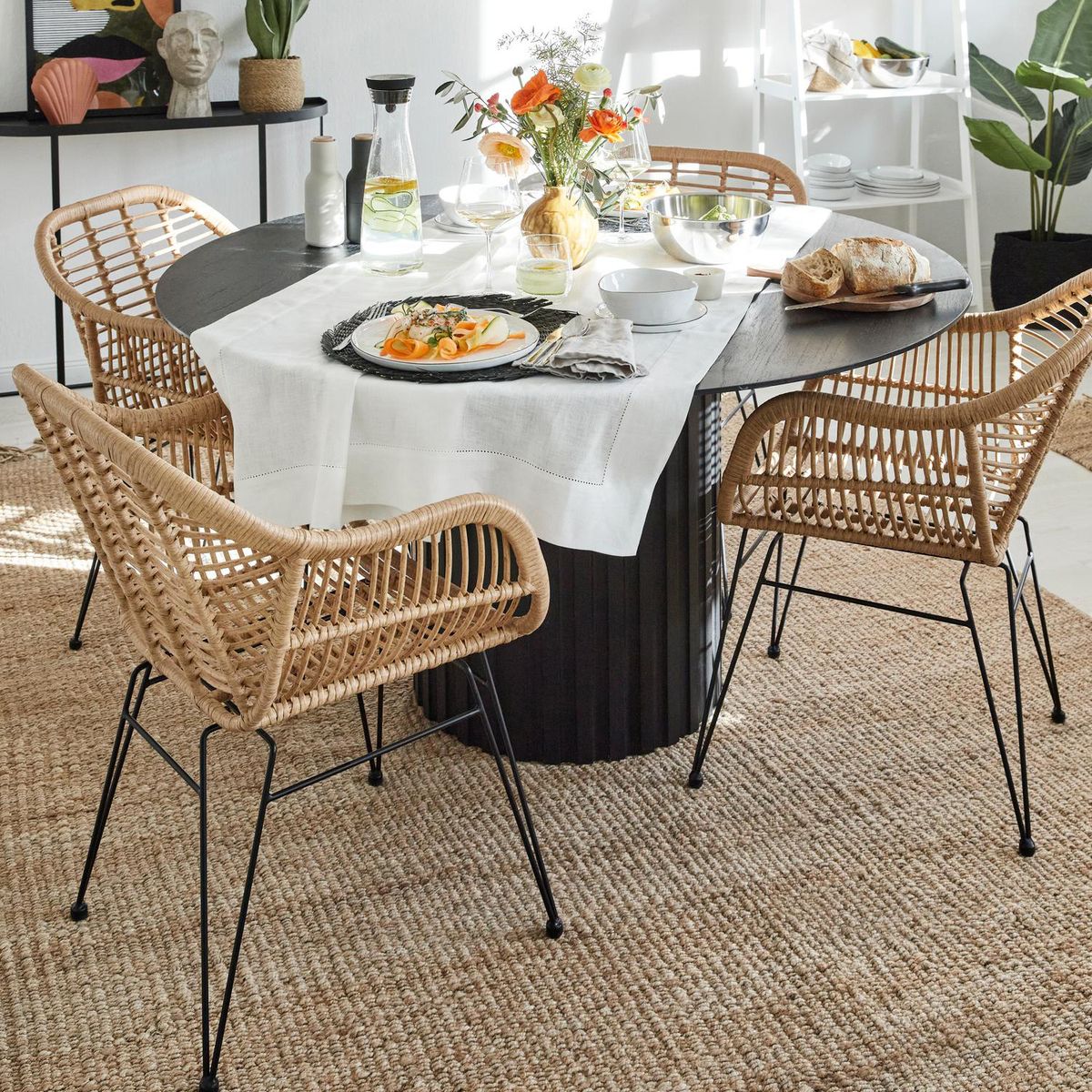 FORM DESIGN - Silla Comedor c/brazo Terraza Ratan Creta Form