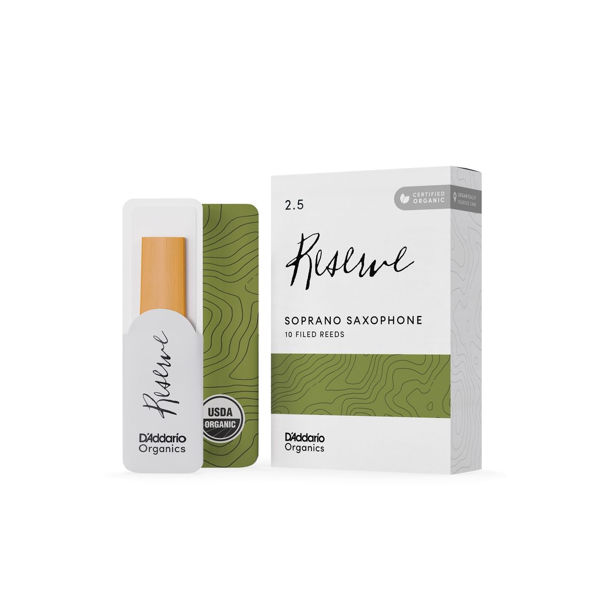 DADDARIO - Cañas Saxo Soprano 2.5 Organic Reserve Pack 10 Daddario