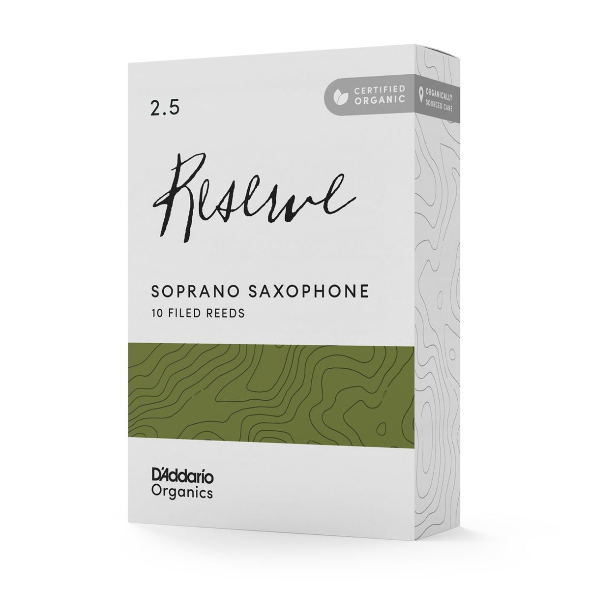 DADDARIO - Cañas Saxo Soprano 2.5 Organic Reserve Pack 10 Daddario