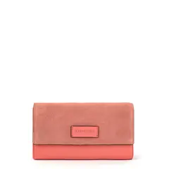 AMPHORA - Chequera con flap nile coral