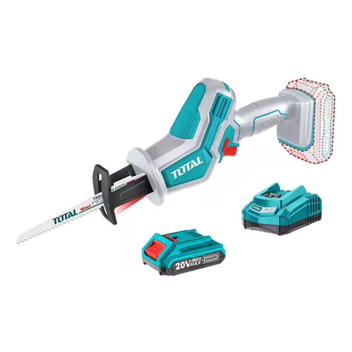 TOTAL TOOLS - Sierra Sable Inalambrica 20v Bat+ Cargador Total Trsli6506