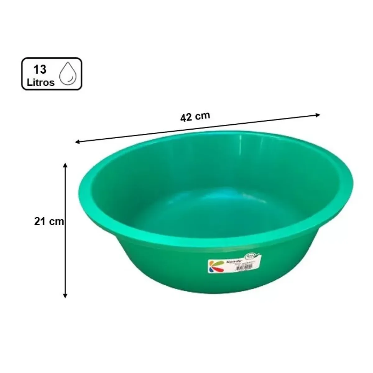 KENDY - Pack 3 Fuente Para Lavado Plástico Economico Balde 13Lts