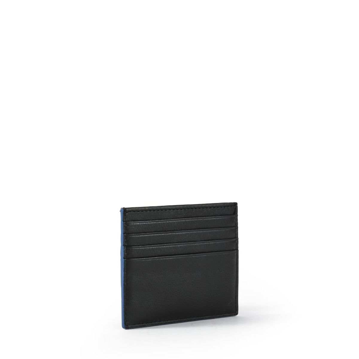 AMPHORA - Tarjetero fabio cuero negro