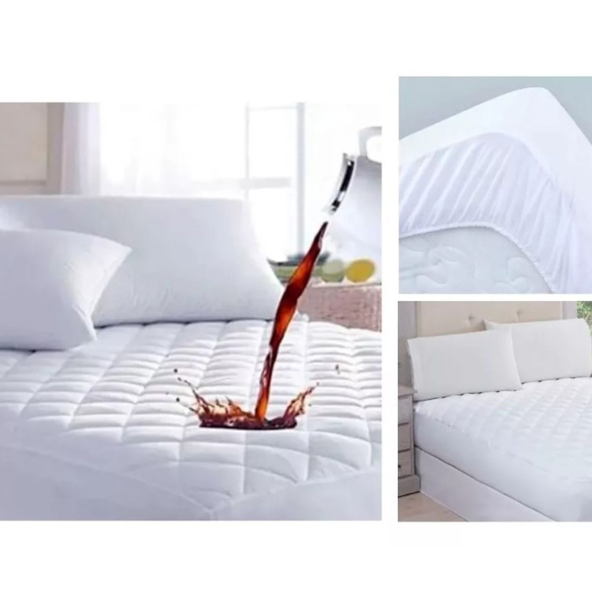 GENERICO - Funda Cubre Colchón Impermeable 1 Plaza 190x90+37 Cm