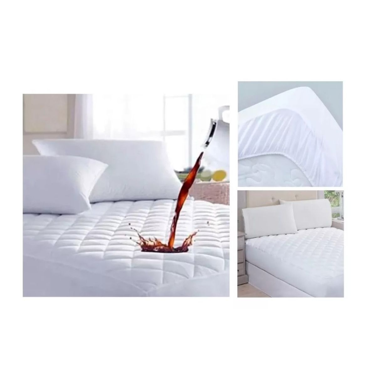 GENERICO - Funda Cubre Colchón Impermeable 1 Plaza 190x90+37 Cm