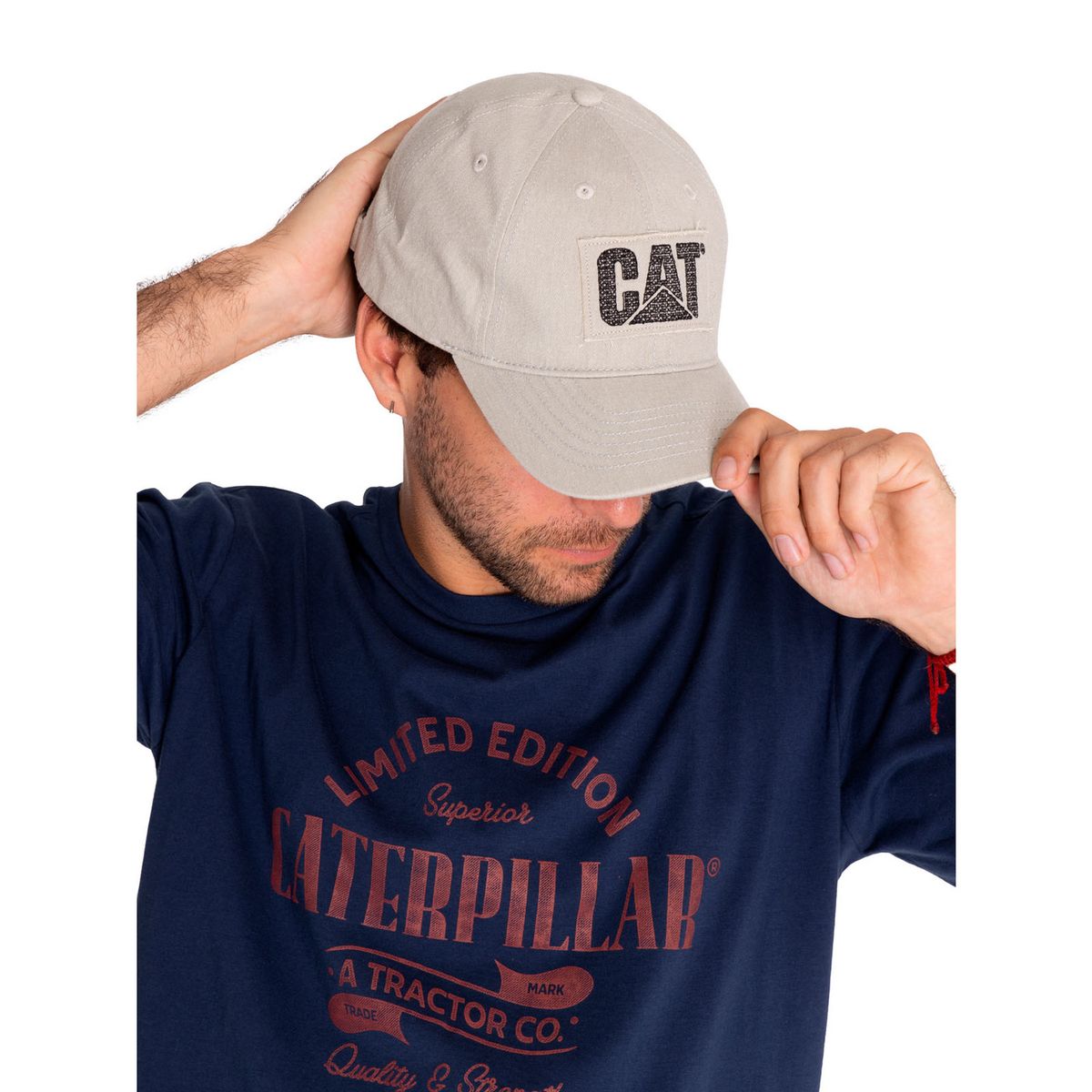 CAT - Jockey Hombre Logo Raw Edge Patch Beige CAT