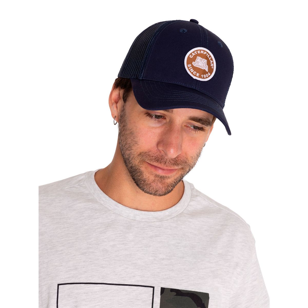 CAT - Jockey Hombre Historic Woven Patch Trucker Azul CAT