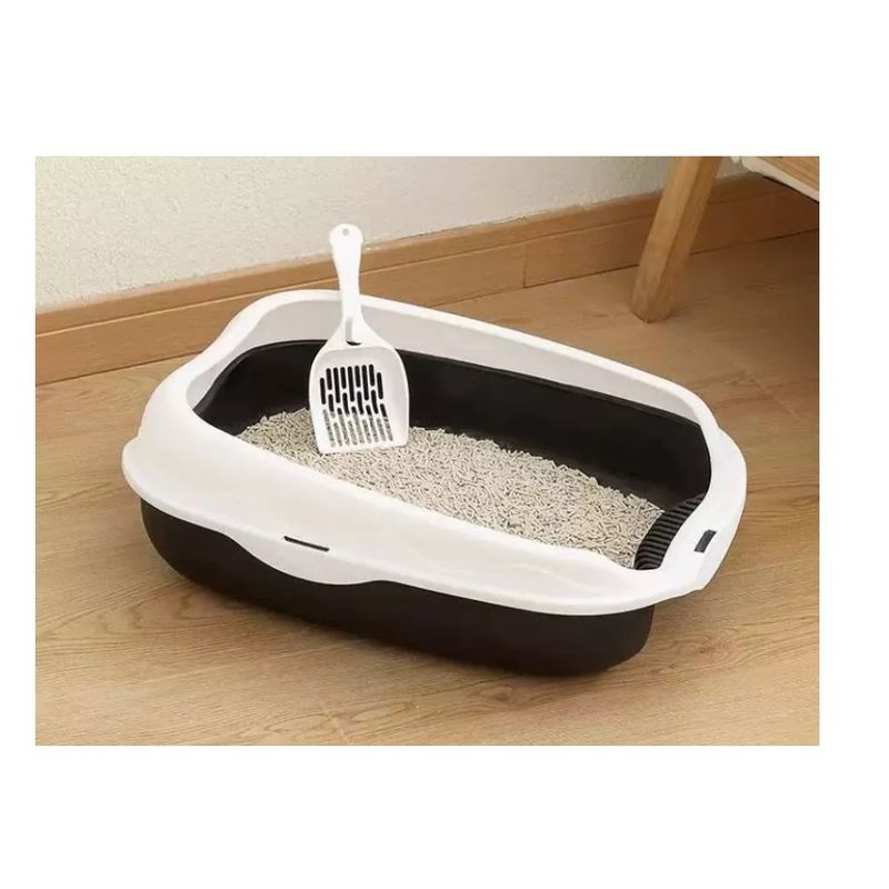 GENERICO - Arenero Grande Para Gatos Bandeja Sanitaria Para Gato Negro.