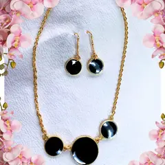 GENERICO - Set de Collar y Aros Dorados