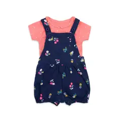 TEDMIMAK - Jardinera y Polera Rosa para bebés