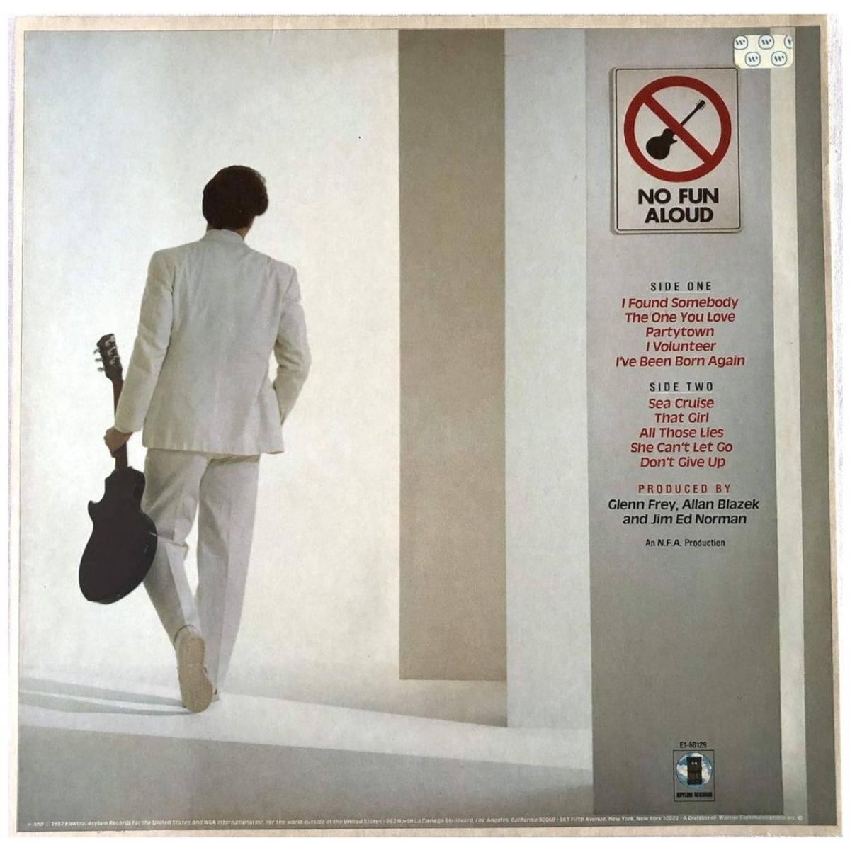 HITWAY MUSIC - GLEN FREY - NO FUN ALOUD - VINILO HITWAY MUSIC