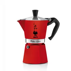 BIALETTI - Cafetera Moka Express 6 Tazas 270ml Roja