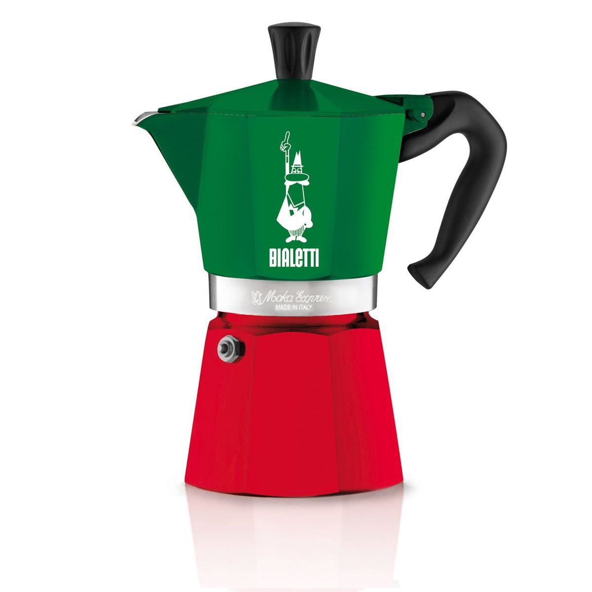 BIALETTI - Cafetera Italiana Tricolor 6 Tazas 270ml Bialetti