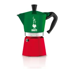 BIALETTI - Cafetera Moka Express Tricolor 6 Tazas 270ml