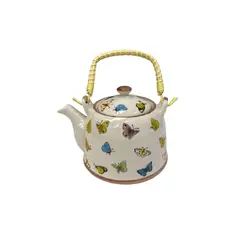 CAP DOR - Tetera de loza diseño oriental mariposas 600ml